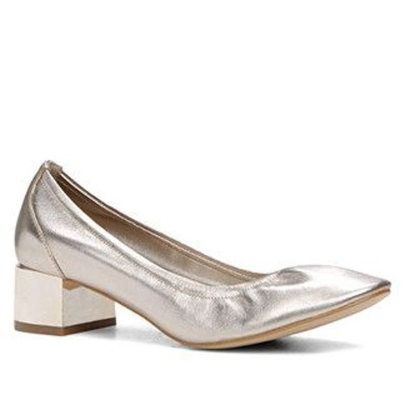 ALDO Ballet-style Block Heel Kerari Pump in Metallic Silver, size 7 - Picture 3 of 12